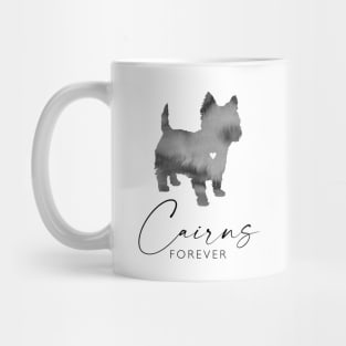 Cairn Terrier Dog Lover Gift - Ink Effect Silhouette - Cairns Forever Mug